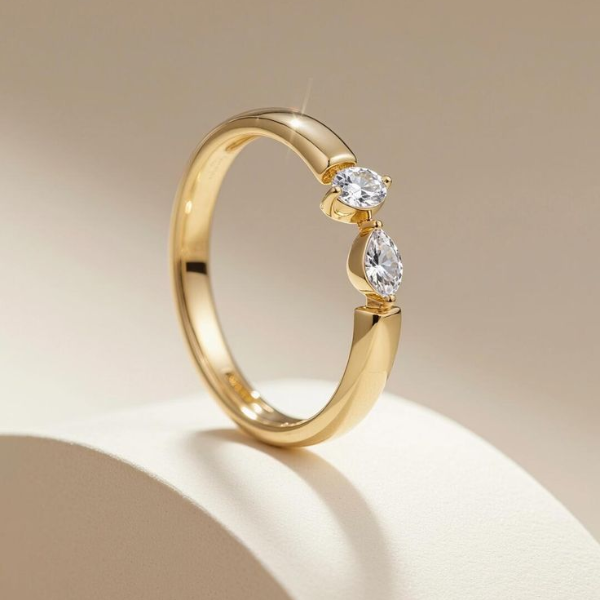 White stone with golden Shine